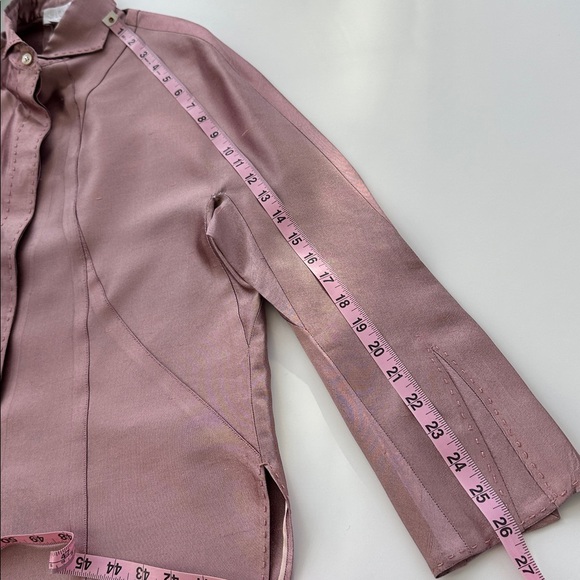 Chado Ralph Rucci Light Purple/Pink Vintage Silk Shantung Tunic M - Picture 7 of 11